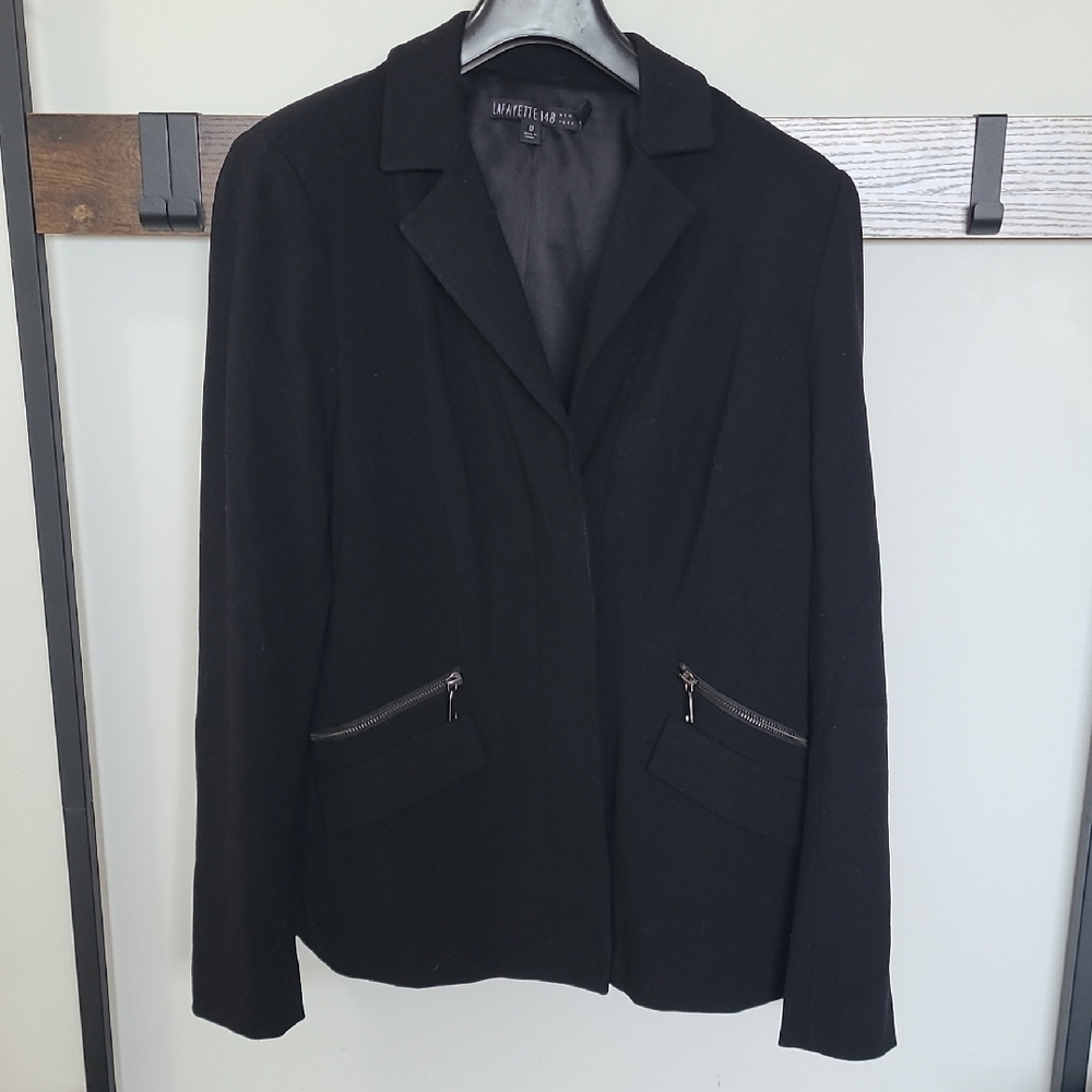 Lafayette 148 New York Black Blazer Structured Formal Jacket